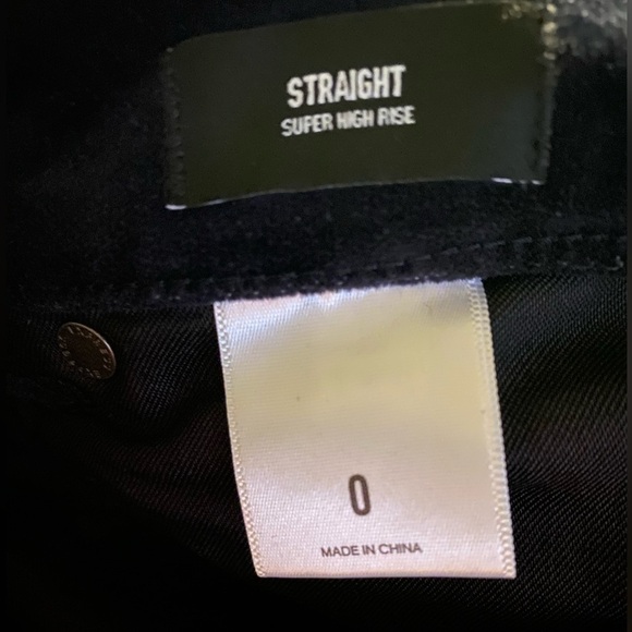 Express Super High Rise Straight Cropped Velvet Pants - Picture 9 of 10